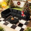 Sfcover Outdoor Sofa Seat Cushion Cover, Waterproof, Black, 30 x 50 cm view 4
