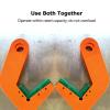 Heavy-Duty Horizontal Plate Lifting Clamps, 1.512-Ton Capacity, Orange (6T) view 3