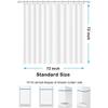UUDIHO Weier Waterproof Fabric Shower Curtain, Solid Color, Washable, 85 x 200 cm view 2