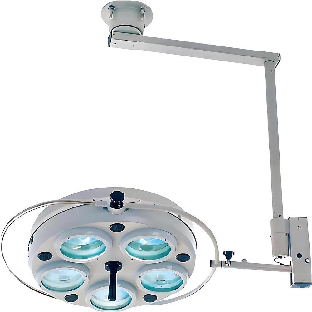 LQQYJSM Medical Examination Light with 5-Hole Mount, Shadow-Free Light, Stepless Dimming, 360° Rotating Medical Light for Dental Chairs
