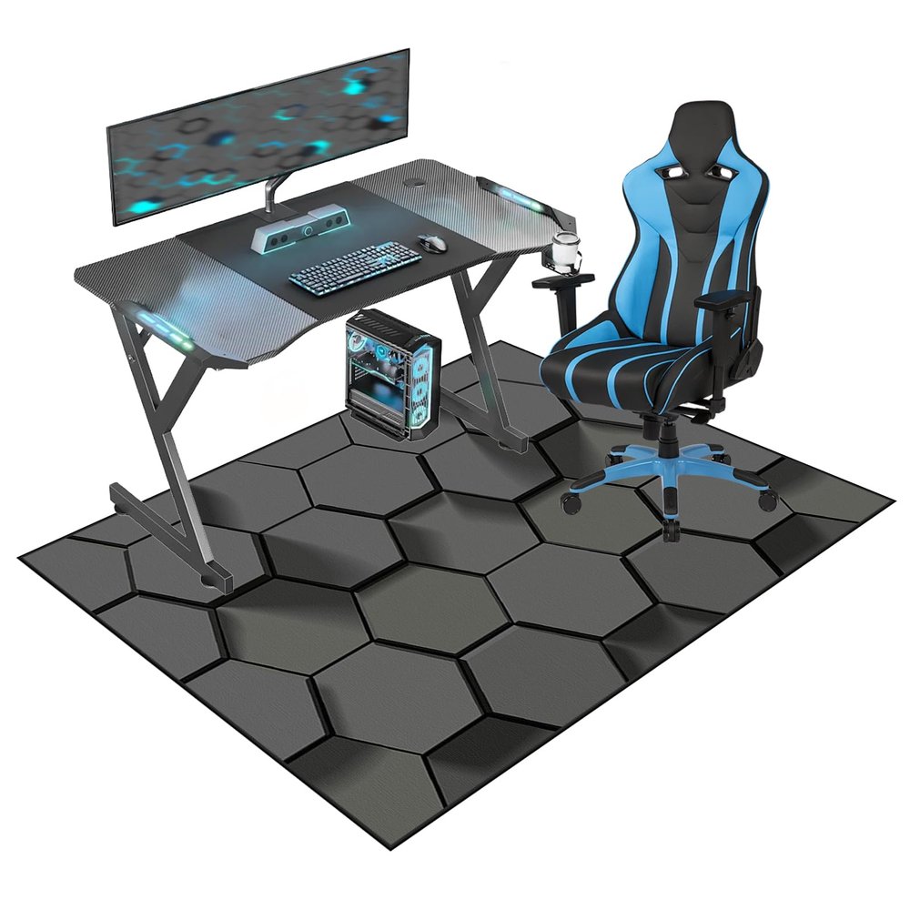 Fzamudng Office Chair Floor Mat for Carpet and Hard Floors, 70 x 90 cm