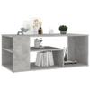 Mokuyary Coffee Table, Concrete Gray, 100 x 50 x 40 cm, Engineered Wood view 2