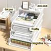 Metal Mesh File Organizer, A4 Paper Holder with 4 Compartments, White view 4