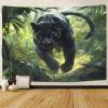 Kaiyun Forest Vegetation Panther Tapestry Wall Hanging for Bedroom, Living Room, Apartment or Dorm Decor, 100 x 150 cm view 2