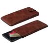 Suncase Genuine Leather Slim Pouch for T Phone 3 Pro 5G, Rustic Mocha Brown view 4