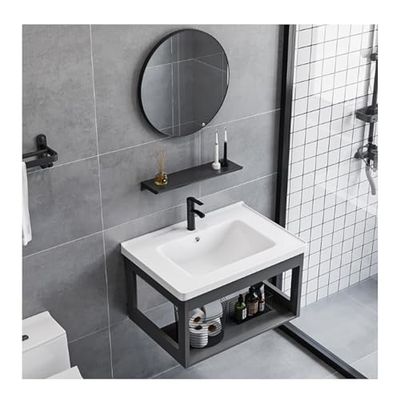 Space-Saving Wall-Mounted Vanity Cabinet