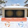 Magnetic Thermal Garage Door Curtain with Magnetic Closure, Gray, W229 x H259 cm view 4