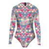 Women's Mermaid Costume Bodysuit with Shimmering Fish-Scale Print view 4
