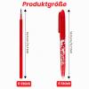 RUCUDIM Erasable Gel Pens, 6 Red Pens with 6 Refills, 0.5 mm Fine Tip view 2