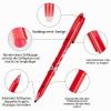 RUCUDIM Erasable Gel Pens, 6 Red Pens with 6 Refills, 0.5 mm Fine Tip view 3