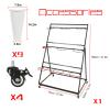Heavy-Duty Metal Flower Display Stand with Bucket view 2