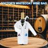SKDFHOD 2-Pack Wine Bottle Covers, Doctor and Nurse White Coat Design view 4