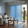 Custom-Size Vertical Blinds Complete Set, Light-Filtering, Blue (W230 × 100 cm) view 4