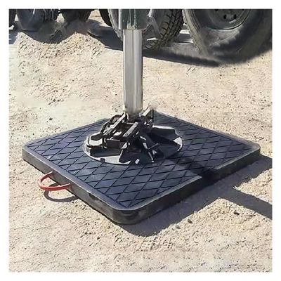Concrete Pump Truck Jack and RV Chassis Pads, Rectangular Outrigger Pads with Handle, 10 x 12 in to 22 x 24 in for Temporary Outriggers