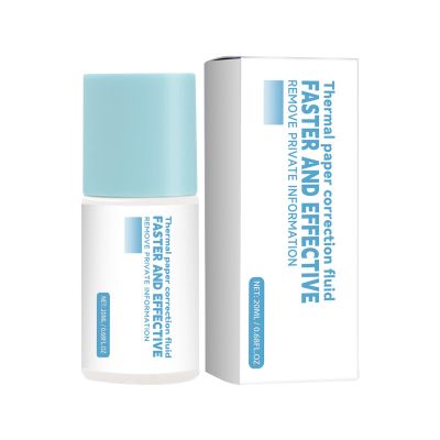 Thermal Paper Privacy Eraser, 20 mL, Quick-Drying White-Out Fluid