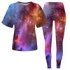 Women’s Galaxy Costume Set with 3D-Printed Shirt and Leggings view 1