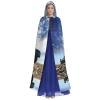 Zcmkjlg Long Hooded Cape with Tractor Print for Halloween Costumes and Masquerades view 2