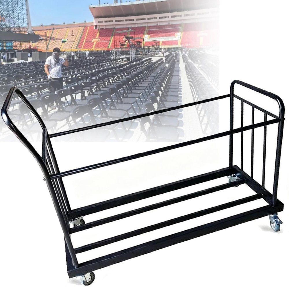 Heavy-Duty Folding Chair Cart with Casters