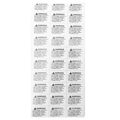 BUGUUYO Choking Hazard Warning Sticker Roll, 3 x 2 cm, 500 Self-Adhesive Labels