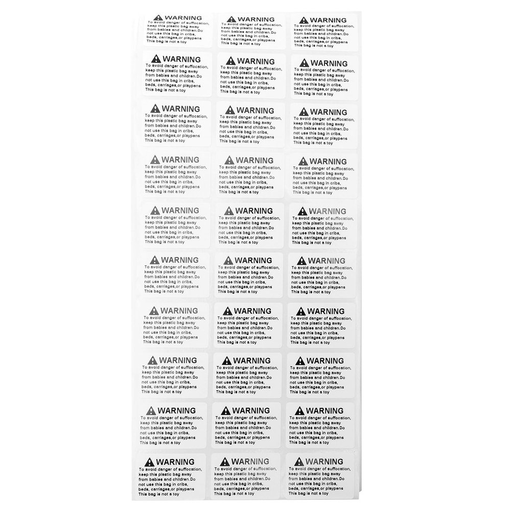 BUGUUYO Choking Hazard Warning Sticker Roll, 3 x 2 cm, 500 Self-Adhesive Labels