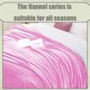 ZZGZZG Sofa Blanket 170 x 220 cm, Breathable, Skin-Friendly, Soft, Pink view 2