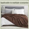 ZZGZZG Soft Throw Blanket for Sofa, 200 x 255 cm, Breathable, Skin-Friendly, Brown view 3