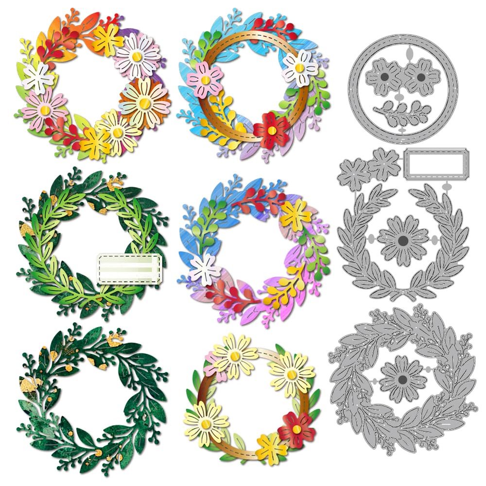 MAYJOYDIY 3-Piece Layered Wreath Metal Cutting Dies