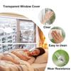 Window Insulation Film for Cold Protection, Transparent Thermal Film with Double-Sided Tape, White, 70 x 90 cm view 3