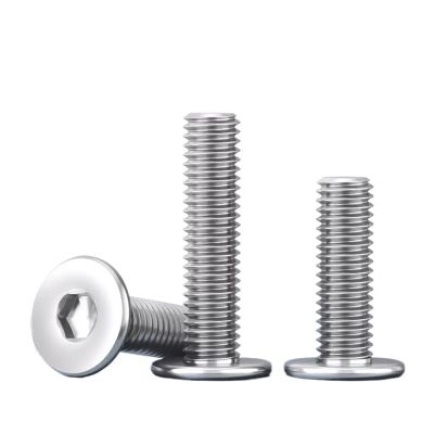 YANGC M2/M2.5/M3/M4 304 Stainless Steel Ultra-Thin Hex Socket Flat Head Screws, 18 mm, M2.5 (5 mm Head Diameter), 50 pcs