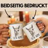 Personalized Blue Llama Alpaca Mug with Name view 2