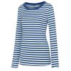 Women's Red and White Striped Long-Sleeve Shirt view 4