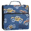 3-Ring Binder with Zipper and Shoulder Strap, Monster Truck Stripe Pattern view 2