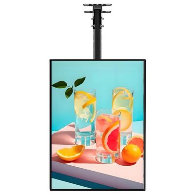 Menu Board with LED Backlighting, Flip-Open Frame, Wall-Mounted Light Box for Cafés, Restaurants and Schools, Easy Poster Changes, Slim Aluminum Display Sign (50 x 60 cm)