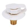 Badafaci RV Water Inlet with Check Valve, ABS and Brass Flange, 1/2-Inch Male Thread, White view 1