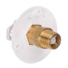Badafaci RV Water Inlet with Check Valve, ABS and Brass Flange, 1/2-Inch Male Thread, White view 3