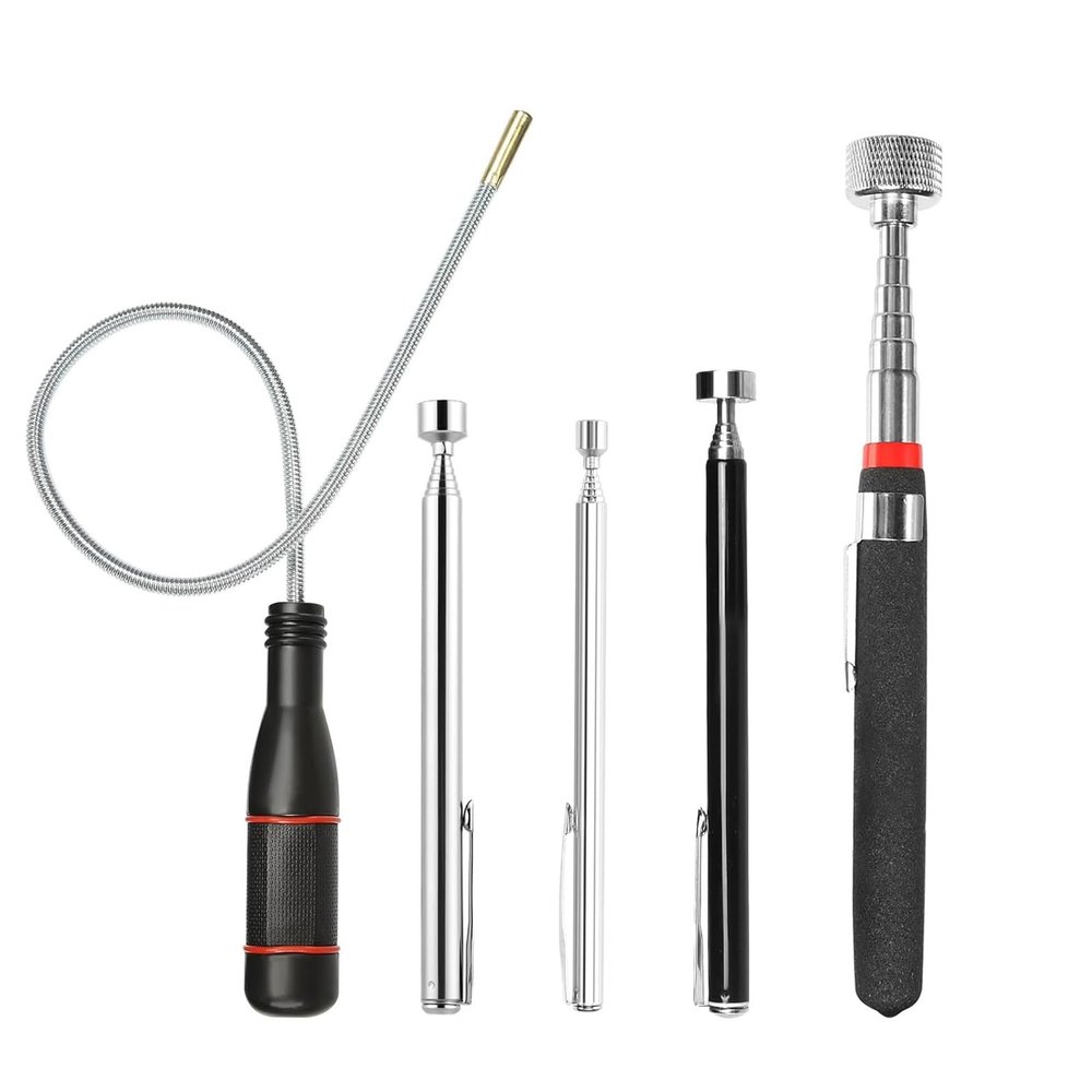 5-Piece Telescoping Magnet Set, Extra-Strong 550 mm Magnetic Pickup Tools