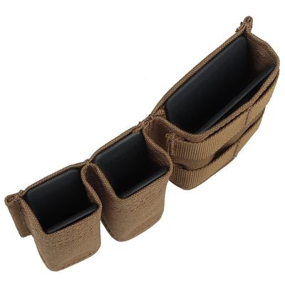 PBTMCD Tactical MOLLE Double 9mm and Single 5.56 Magazine Pouch