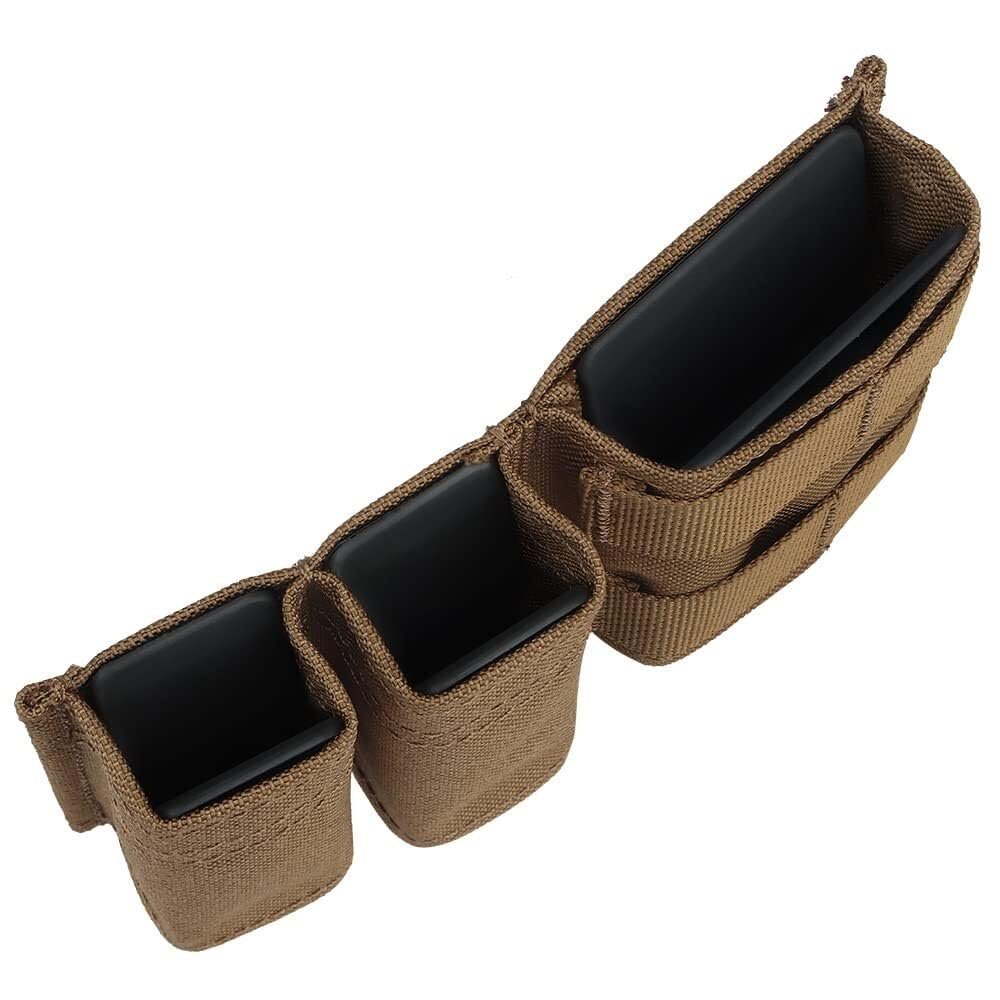 PBTMCD Tactical MOLLE Double 9mm and Single 5.56 Magazine Pouch
