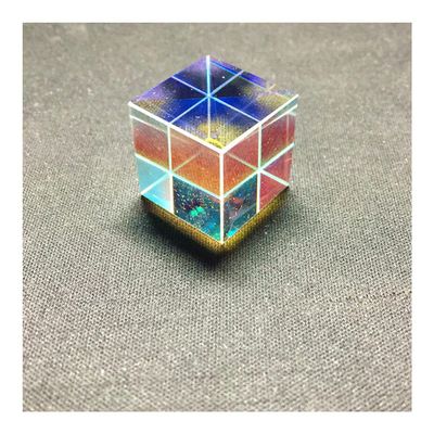 Optical Glass Lens 18 × 18 × 18 mm, Optical Experiment Cube Light Prism