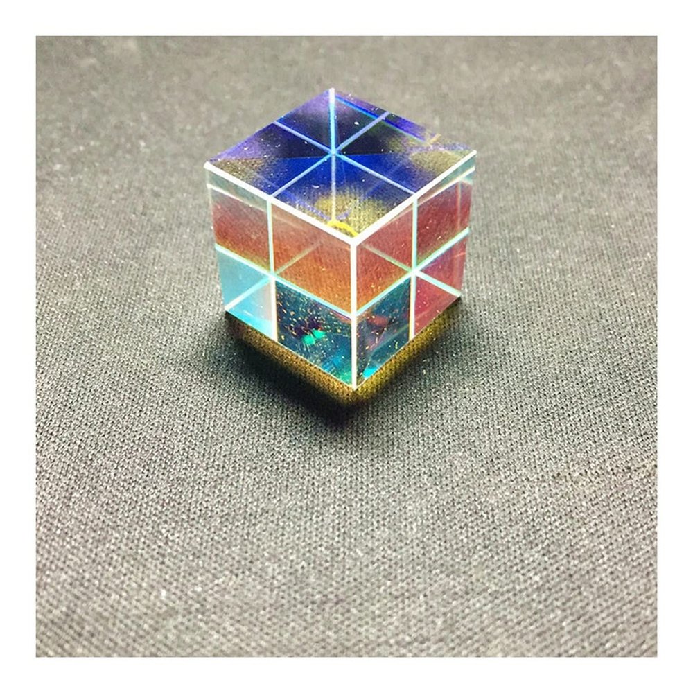 Optical Glass Lens 18 × 18 × 18 mm, Optical Experiment Cube Light Prism