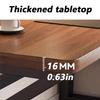 Modern Desk for Home Office and Gaming, Carbon Steel Legs, 47 x 24 in, Black/White view 4