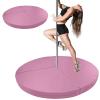 Pole Dance Mat, Thick Pole Crash Pad, Portable Round Safety Cushion for Dance, Foldable Pole Dance Fall Pad for Home Studios and Gyms (Light Pink, 47" x 1.97") view 1
