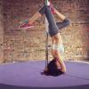 Pole Dance Mat, Thick Pole Crash Pad, Portable Round Safety Cushion for Dance, Foldable Pole Dance Fall Pad for Home Studios and Gyms (Light Pink, 47" x 1.97") view 2