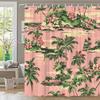 AUWUUA Tropical Ocean and Palm Shower Curtain, 120 x 150 cm view 1