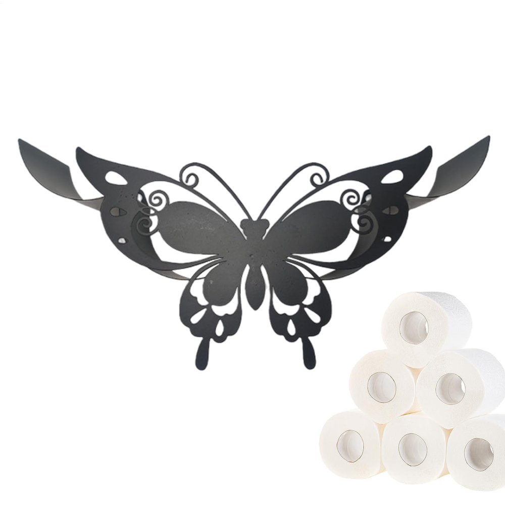 Toilet Paper Holder, 36.5 x 11.5 x 19 cm, Large Butterfly