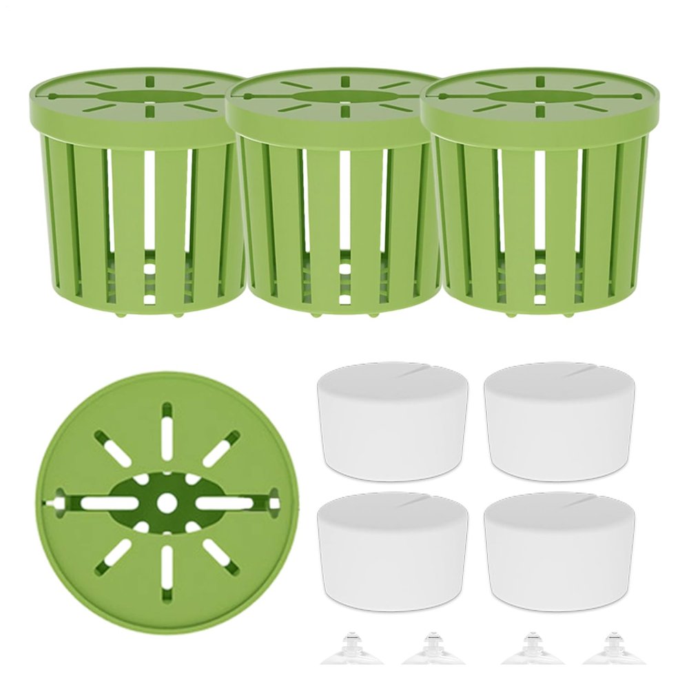 Aquarium Plant Holders, 4-Piece Set with Suction Cups