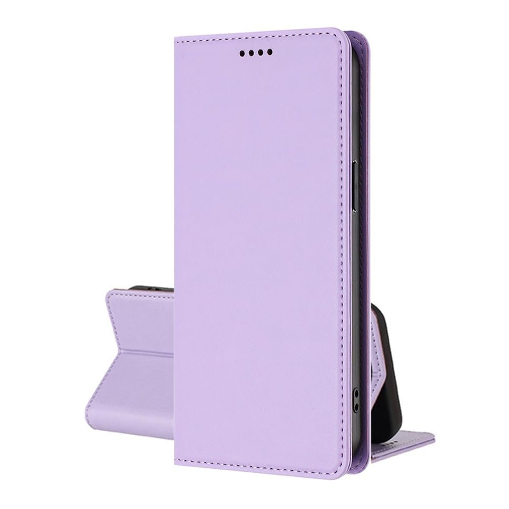 EuoDuo Magnetic Leather Folio Case for Samsung Galaxy A20e, 360° Shockproof, RFID-Blocking, Purple