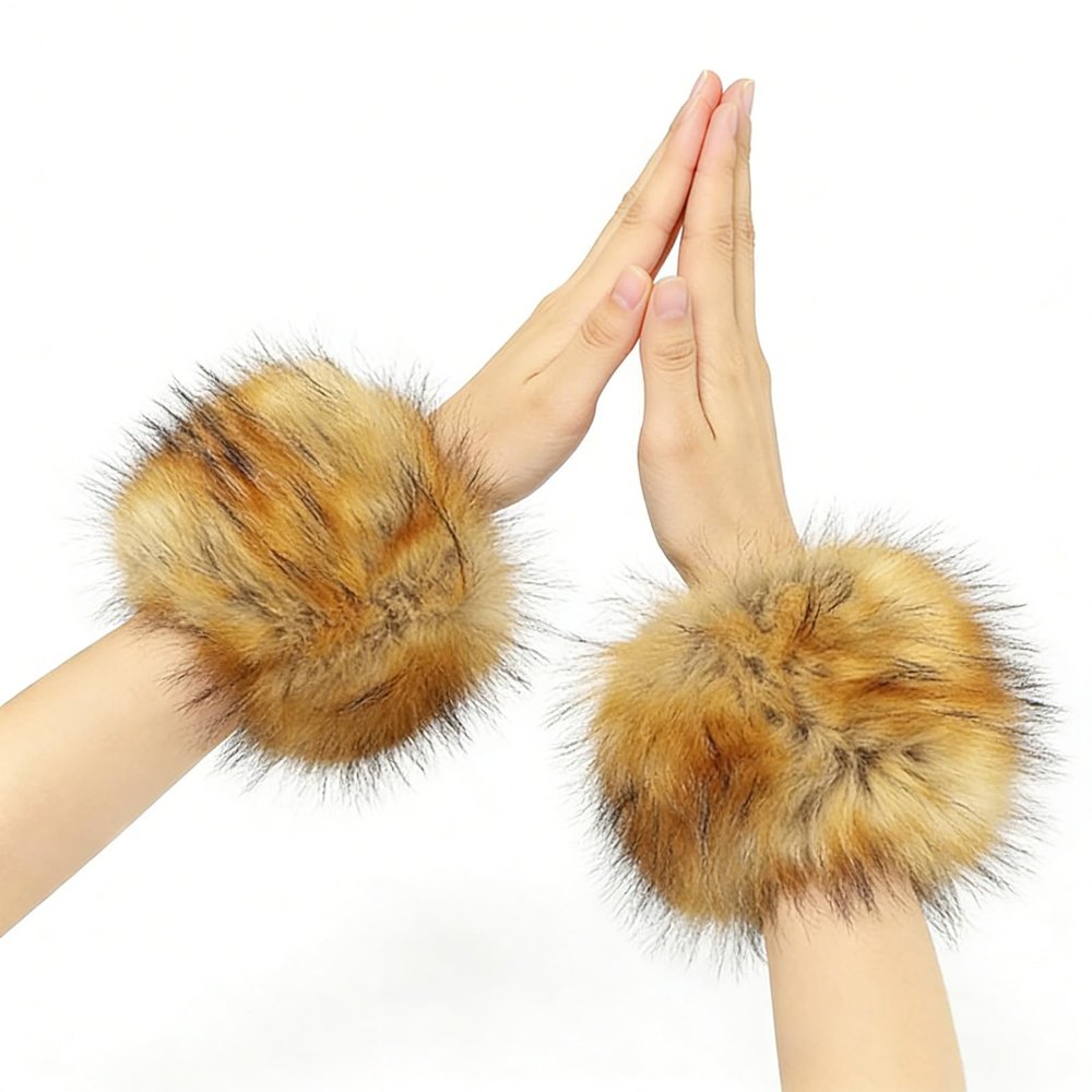 Genrico Furry Winter Arm Warmers for Adults and Children