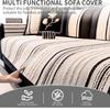 RTSFKFS Chenille Sofa Cover for L-Shaped Sofa, Non-Slip and Scratch-Resistant, Coffee, 90 x 90 cm view 2
