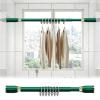 QUIYAEZY Tension Shower Curtain Rod, No Drilling, 33 mm, Dark Green, 360–450 cm view 2
